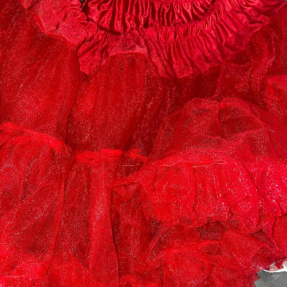 Leg Avenue Red Tutu Skirt One Size | Layered Tulle Petticoat Costume Rave Dance - Picture 5 of 5